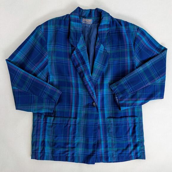 Pendleton Blue Plaid Men's Jacket - Picture 1 of 14